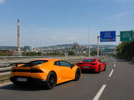 Ferrari vs Lamborghini na Moravě
